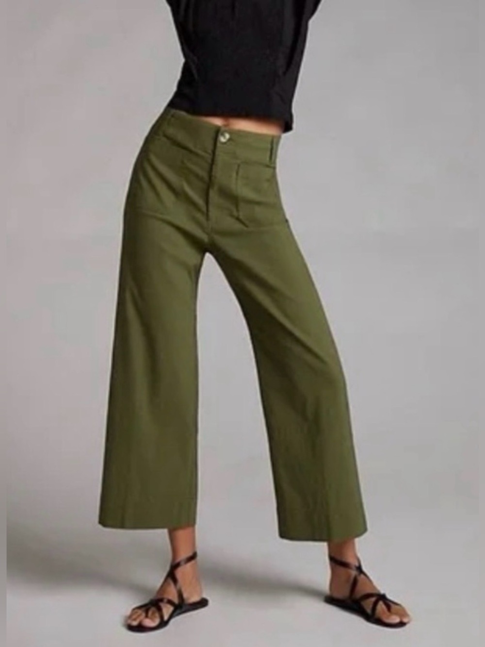 Anthro Maeve The Colette Green Wide Leg
Cropped size 32
